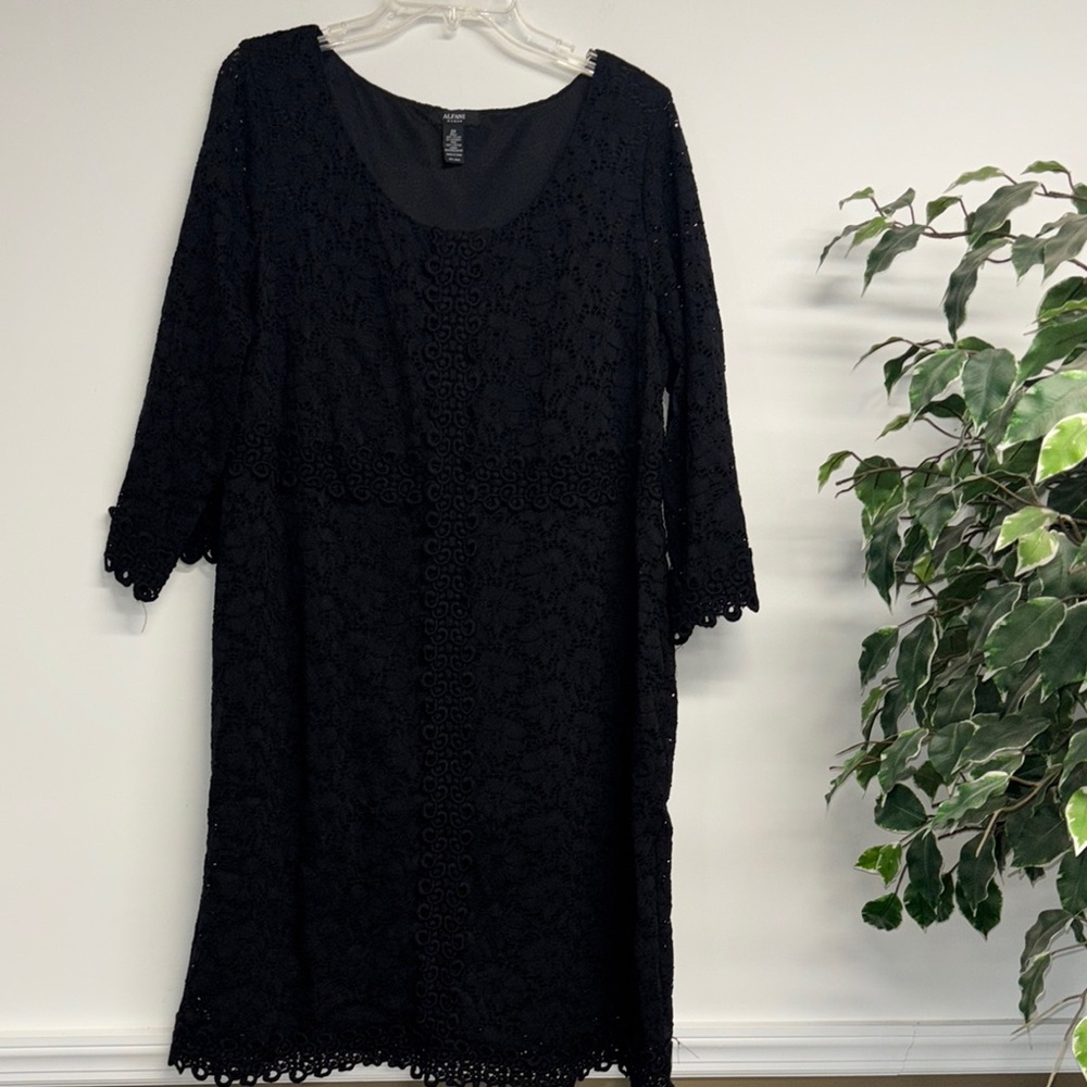 Alfani Black Bell Sleeve Cocktail Dress